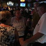 Here are the rest of the friends that just happened to be at the same place at the wrong time.
Debbie, S. B., and Sly all work or worked at Goodyear at one time, and Barb is the wife of a mutual friend of most of the Geezers.