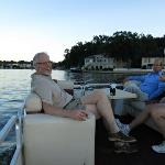 S. B. and Spike enjoying their
cigars while R. B rides shotgun.