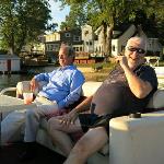 Here are R. B. and Spike in a compromising situation. It 
looks like it was a little windy out there on the Lake.