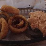 The Tavern ahs great food. here is a pic of my burger
and onion rings. 