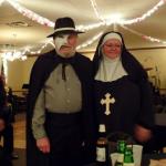 Here I (Joebo) am with Krisko.
The Phantom Band (With the exception of Dougie) all wore
the Phantom of The Opera
costumes.
Krisko was the cigarette smokin Pregnant Nun.