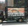 And who would  have figured that a truck would drive by from the Rock 'N Roll Hall of fame? That's because 'Cleveland Rocks'!