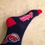 I bought these "Lucky" socks 
just for the Indians Opener. 
As it turned out they were not
very "Lucky" as the Tribe 
lost big time to the Tigers 8-4! 