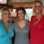 Here are (l-r) Theresa, Shauna, and Darla. Later on in the evening when the band starts they are really hoppin' behind that bar!