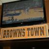 This is one of the TV rooms that is labeled BROWNS TOWN. 