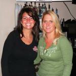 HALEY with MARY, the day bartender. Mary had to go out, and do her Christmas shopping after she got off from work.
