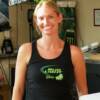 Another picture of our bartender JILL. On a weekend druing the middle of summer there are about 3 or 4 bartedners behind the bar to handle the crowd arriving by boat for a drink, and a bite to eat.  