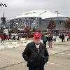 Here I am in all my glory, in front of the stadium.