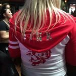 Samantha is the kind of lady who just doesn't wear any 
ordinary Ohio State hoody.
This one is by Victoria's
Secret!
