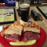 This is what I had to eat during
halftime. Hooley's is actually
an Irish restaurant, but they do have all other popular cusines.
This was my Corned Beef 
sandwich, which was delicious.  
