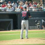 KERRY WOOD, THE INDIANS NEW CLOSER, ON THE MOUND. 