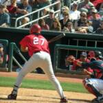 HERE IS VLADIMIR GUERRERO A PITCH BEFORE HE HIT A HOME RUN. DARN!