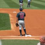 RYAN GARKO AT FIRST BASE. 