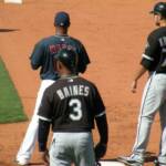 ANDY MARTE PLAYING FIRST BASE.