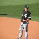 EX-INDIAN BEN BROUSSARD PLAYING FIRST BASE FOR THE CHICAGO WHITE SOX!