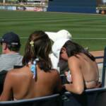 NOW, I WAS TRYING TO GET A PANORAMIC VIEW OF THE FIELD WHEN THESE TWO GIRLS GOT IN THE WAY!