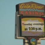 A CASINO SIGN IN GOODYEAR.  IT WAS A HUGE SIGN BUT WE NEVER COULD SEE A CASINO ANYWHERE IN SIGHT!