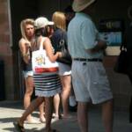 I WAS JUST TRYING TO ADD TO THE ATMOSPHERE AT THE PEORIA, AZ STADIUM, BUT THIS GIRL THOUGHT THAT I WAS SNEAKING A PICTURE OF HER. HE HE!