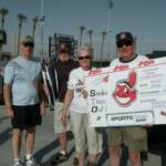 BUFFALO, JIM BOB, LYNDA & WARREN POSING WITH THE SIGN LYNDA MADE. WARREN AND I GOT ON TV. IT WAS WINDY THAT DAY, AND WARREN WAS TRYING TO IMPERSONATE BEN FRANKLIN!