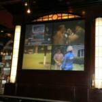 Soem split screen action at the bar at BJ's!