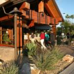 The front of the Claim Jumper , and some of our group entering.