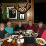 Here are, from L-R, Jim Bob, Buffalo Bob, Joe Buz, Warren, Bunny, and Lynda seated at a booth in the Claim Jumper. I had the small order of Spaghetti & Meatball which was excellent. 