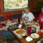 Enjoying their meal at Raul & Theresa's are from L-R Buffalo Bob, Lynda, and Warren. I am taking the pic. 