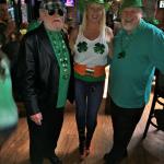 Joebo, Sabrina, and Spike 
together at Hooley House for
the actual St. Patrick's Day
celebration. 
Joebo and Spike were the only
Geezers who could make it, and Sabrina stopped in to see
the Geezers. so it worked out OK for us.