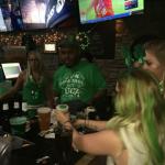 Here are some of the bartenders at Hooley's. They
are also werin' of the Green. 