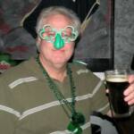 This picture is a little hard to explain. It is Dougie wearing his St. Patrick's Day glasses. The glasses used to have Green lenses on them. However, they were gone the first year as Dougie needed to replace them with his real lenses to be able to see!   