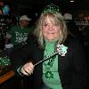 KRISKO joined us for a 
few hours. She was 
heading West to meet her Sunday group in Fairlawn. 
She was dressed for St. Patty's Day that just 
happened to be on a 
Sunday this year.