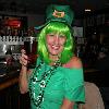 This was a customer at
the bar at The Grille with 
Green hair from out of town
having a good time with
her relatives.